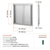 VEVOR nerūdijančio plieno kepsninės durelės 660x610 mm