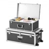 Vevor Sandėliavimo dėžės rinkinys 76.3x39.2x31.2 cm Pilka metalas ir medis