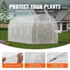 VEVOR Tunelinis šiltnamis su vaikštoma erdve, 445 cm baltas