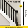 VEVOR Metalinės turėklų balustrados, 76 vnt., 75 cm