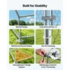VEVOR Didelis metalinis vištidės voljeras 3 x 3 x 2 m
