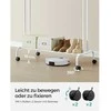 Songmics Drabužių lentyna ant ratukų su 2 drabužių laikikliais balta
