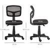 Vinsetto biuro kėdė, ergonomiška darbo kėdė, reguliuojamo aukščio besisukanti kėdė, taupanti vietą, juoda