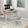 Vinsetto biuro kėdė, ergonomiška darbo kėdė su sukimosi funkcija, reguliuojamo aukščio, 55 x 48 x 82,5-94,5 cm, pilka