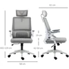 Vinsetto ergonomiška biuro kėdė, reguliuojama rašomojo stalo kėdė su galvos atrama, porankiais, reguliuojamu aukščiu, besisukanti, su supimosi funkcija, juosmens atrama, tinklelis