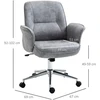 Vinsetto biuro kėdė, moderni darbo kėdė su supimosi funkcija, reguliuojamo aukščio, ergonomiška, 360° besisukantys ratukai