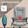Biuro kėdė Vinsetto su supimosi funkcija, masažinis krėslas su šildymo funkcija, ergonomiškas vadovo krėslas su masažo funkcija, reguliuojamo aukščio, apkrova iki 120 kg, pilka