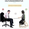 Vinsetto kelių kėdė, ergonomiška kėdė, minkšta kėdė sveikai laikysenai, beržo mediena, keliamoji galia 120 kg, pilka