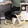 Vinsetto kėdė klūpėjimui, ergonomiška kėdė, minkšta kėdė sveikai sėdėjimo laikysenai, beržo mediena, keliamoji galia 120 kg, juoda