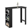 Virtuvės baro stalas, SoBuy FWT17-II-SCH, 112x57x106 cm, Juodas