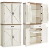 Songmics Virtuvės spintelė su stumdomomis durimis ir lentynomis 40x80x178,6 cm