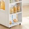 Sobuy Virtuvės spintelė, serviravimo vežimėlis su 1 stalčiumi, virtuvės sala su ratukais FKW113-WN