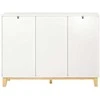 TV staliukas Vitrina, SoBuy FSB75-WN, 120x40x90 cm, Balta
