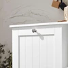 Sobuy Vonios spintelė su skalbinių krepšeliu Vonios spintelė Sandėliavimo baldai vonios kambarys BZR105-W