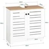 Sobuy Vanity Unit Vonios kambario baldai su 2 durimis BZR40-W