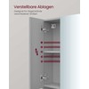 Songmics Vonios spintelė, 16,5x70x75 cm, Pilka