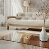 WOODMAN Sofa-lova, MEXICO, 210x105 cm, Kremo spalva