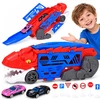 Jokomisiada 2-in-1 foldable DINOSAUR car and garage launcher + signs and springs ZA6616