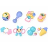 Jokomisiada 2in1 rattle and teether - large set of 8 pcs. PASTEL for toddlers ZA6627