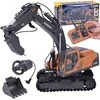 Jokomisiada 3-in-1 Remote-Controlled Excavator – Construction Vehicle with Interchangeable Attachments RC0752