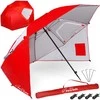 Jokomisiada Bari Para Sole Beach Umbrella UPF 50+ Perfect for the Beach for the Garden SP0784
