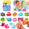 Jokomisiada Bath toys Sea animals foldable in half 10 pcs ZA6564