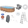 Bestway karkasinis baseinas 610x366x122 lenta 10in1 pompa kopėčios + LED 56719