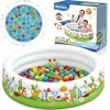 Bestway Suchy basen su kulkami KWIATOWY 102x25cm + 50 piłek i zabawek 52466