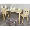 Jokomisiada Children's table and chairs - wooden set Teddy bear and bunny ZA6169