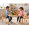 Jokomisiada Children's table and chairs - wooden set Teddy bear and bunny ZA6169