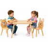 Jokomisiada Children's table and chairs - wooden set Teddy bear and bunny ZA6169