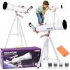 Jokomisiada Children’s Telescope with 107 cm Tripod, 4 Eyepieces and Finder Scope ES0029
