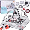Jokomisiada Contrasting educational mat playpen + balls rustling book ZA5826
