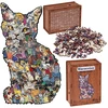 Dėlionė Jokomisiada Wooden puzzle CAT 2 in 1 Piggy bank with cross - VINTAGE A3 195pcs ZA6553