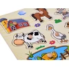 Dėlionė Jokomisiada Wooden puzzle FARMA puzzle with handles - 10 pieces ZA6416