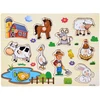 Dėlionė Jokomisiada Wooden puzzle FARMA puzzle with handles - 10 pieces ZA6416