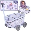 Jokomisiada Doll and Teddy Stroller with Handle – Adorable Pull-Along Wagon ZA5919