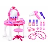 Jokomisiada Dressing table with LED mirror and chair + hairdryer, cosmetics, jewelry ZA6594
