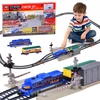 Jokomisiada Electric Train Set 335 cm Tracks Railway Crossing Barriers Lights RC078
