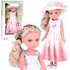 Jokomisiada Elegant Stylish Doll in Hat with Long Skirtas šviesiems plaukams Hair ZA5314