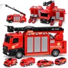 Jokomisiada FIRE BRIGADE transforming Light, sound, water spray + 4 cars ZA6560