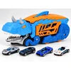 Jokomisiada Foldable car 2 in 1 DINOSAUR garage eats vehicles + signs and springs ZA6595