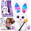 Jokomisiada Interactive Baltas Plush Rabbit 30 cm Dancing Light-Up Musical Magic Wand ZA6329