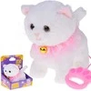Jokomisiada Interactive kitten walks on a leash, meows, and wags its tail ZA5592