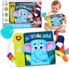 Jokomisiada Interactive Sensory Book with Elephant, Animals, Melodies and Teether ZA6347