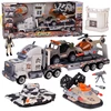 Jokomisiada Large Military Army Playset Truck Tank Helicopter Missiles ZA6365