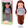 Jokomisiada Lovely Girl Doll with Short Juodas Hair in a Sporty Outfit 33cm ZA5849