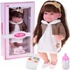 Jokomisiada Lovely Soft rubber doll 30cm TOSIA long hair + bottle and diaper ZA5832doll made of soft rubber, long hair, dress, 30 cm ZA5832