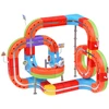 Jokomisiada MAGNETIC BLOCKS Magnetic track for trains - 135pcs DIY train ZA6330