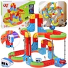 Jokomisiada MAGNETIC BLOCKS Magnetic track for trains - 178pcs DIY train ZA6331